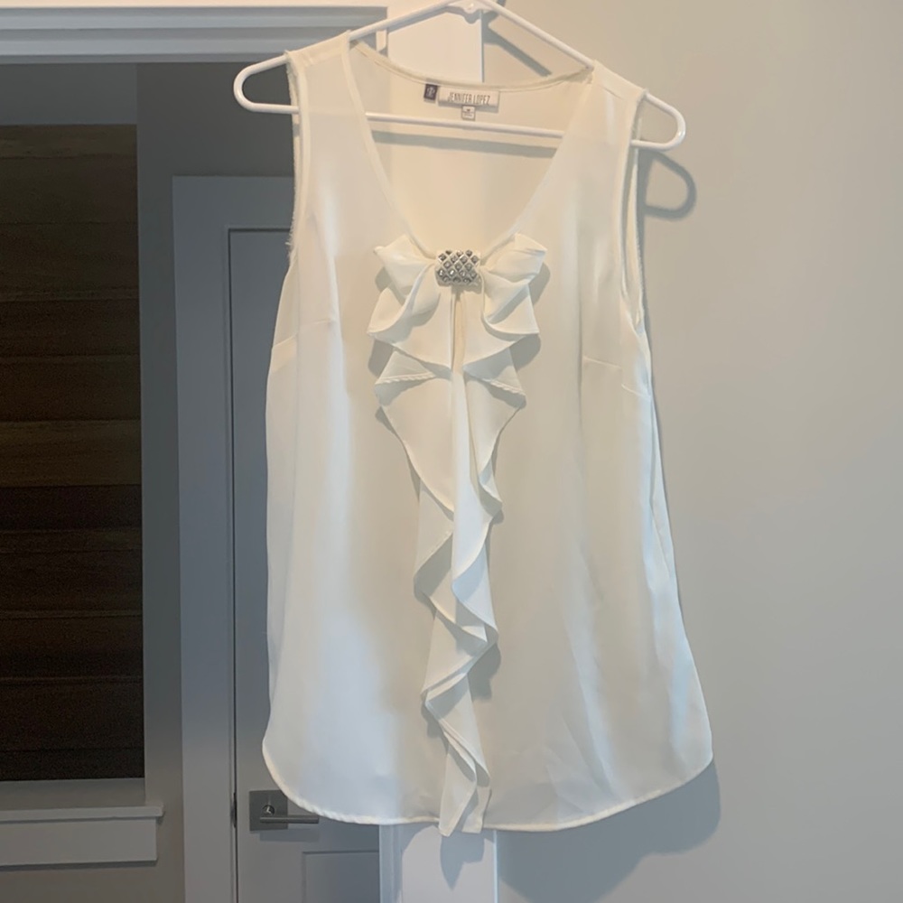 Semi-Sheer Embellished Tunic Tank